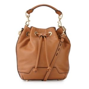 Rebecca Minkoff Soft Tan Fiona Leather Bucket Bag